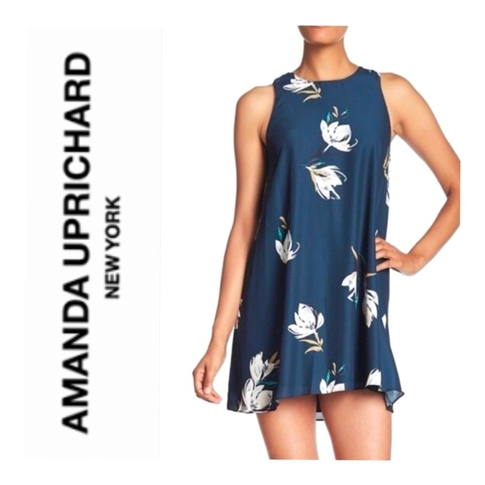 Amanda Uprichard Marnie Tie Back Floral Dress